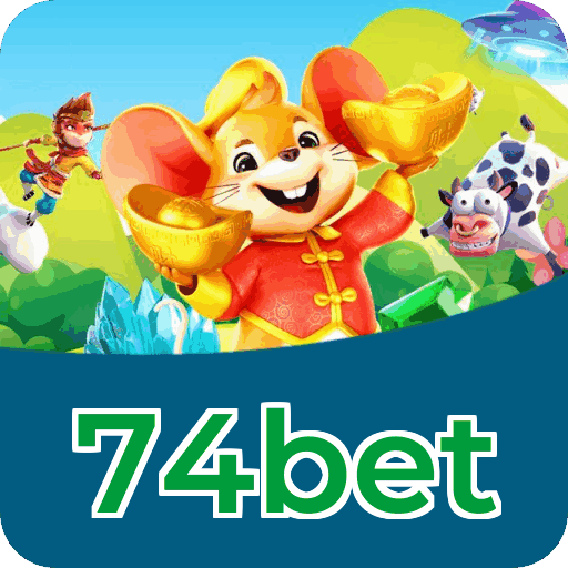 Números do app 74bet em material de marketing — ilustração, não auditoria